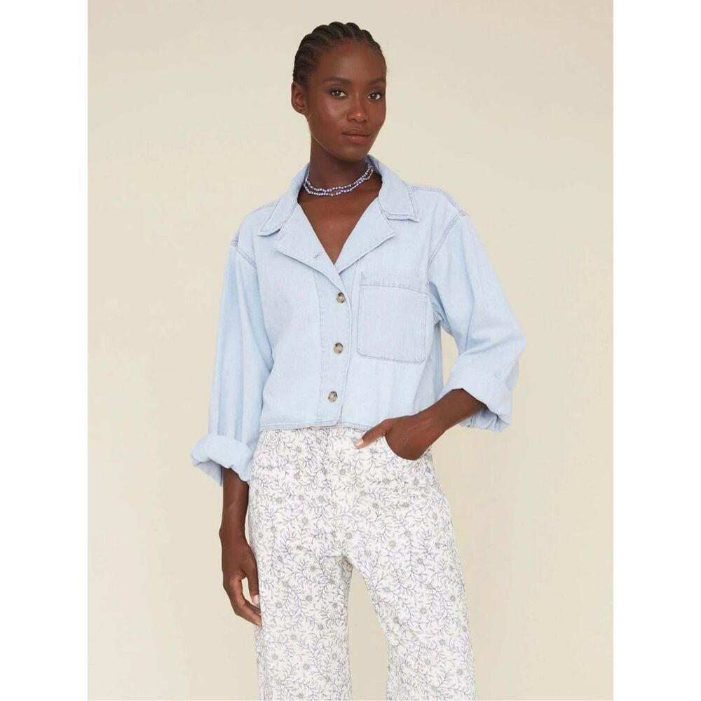 Xirena Haven Chambray Denim Jacket Blue Size XS